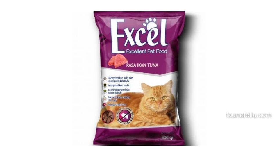 Makanan kucing Excel memiliki kandungan dan nutrisi lengkap yang baik untuk pertumbuhan dan kesehatan kucing.